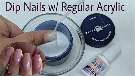 Dip Nails With Regular Acrylic Youtube