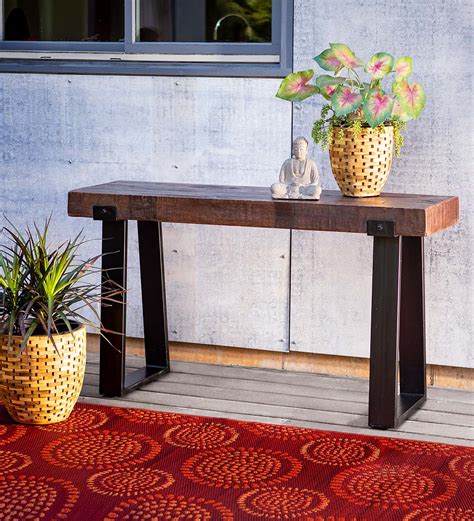 Richland Indooroutdoor Reclaimed Wood Console Table Accent Tables