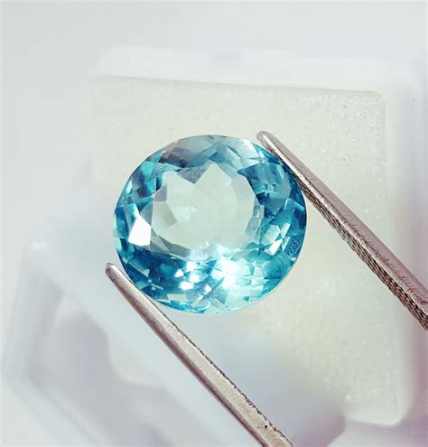 Loose Gemstone 1012 Ct Aquamarine Certified Round Shape Etsy