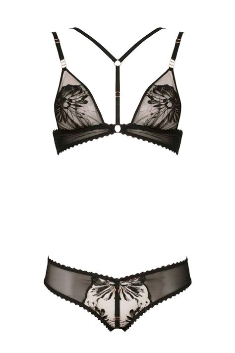 Nina French Lingerie Set • Sexy French Lingerie • Made In France Darkest Fox