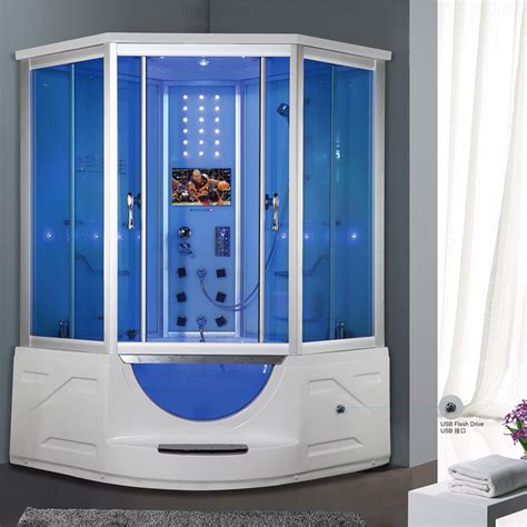 With TV White Black Coffee Acrylic Luxury Steam Shower Cabin China