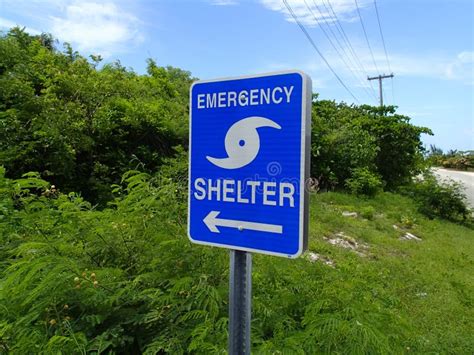 Showing The Way To A Shelter For Emergencies Stock Image Image Of