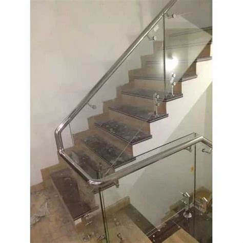 Ss Glass Staircase Railing At Rs 1000running Feet Stainless Steel