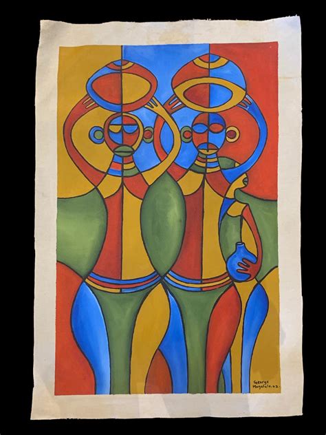 Carry That Weight An Original Painting By Ugandan Artist George Mugalula