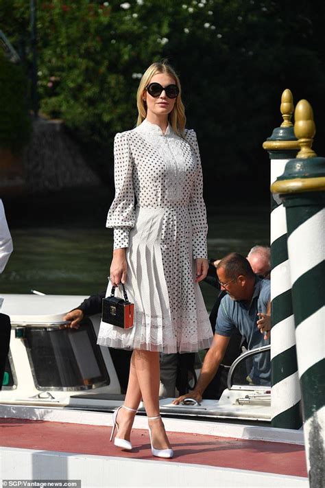 Lady Kitty Spencer Dons Vibrant Outfits For Venice Film Festival