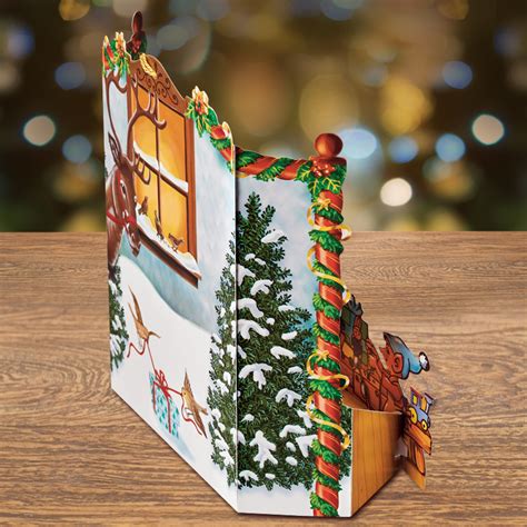 Santas Workshop Pop Up Christmas Card Ornament Graphics3 Inc