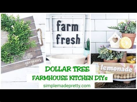 Today's video is a dollar tree farmhouse decor. Simple Made Pretty - YouTube | Dollar tree kitchen decor ...