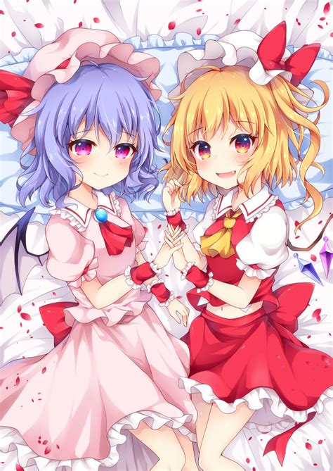 miy flandre scarlet remilia scarlet touhou absurdres commentary request highres 2girls