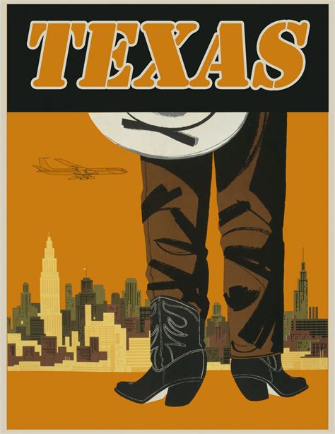 Vintage Travel Poster Texas Free Stock Photo Public Domain Pictures