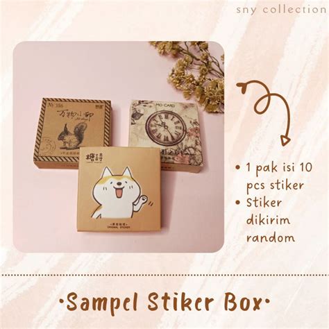 Jual Sticker Deco Box Sampel Isi 10 Pcs Stiker Deco Box Aesthetic