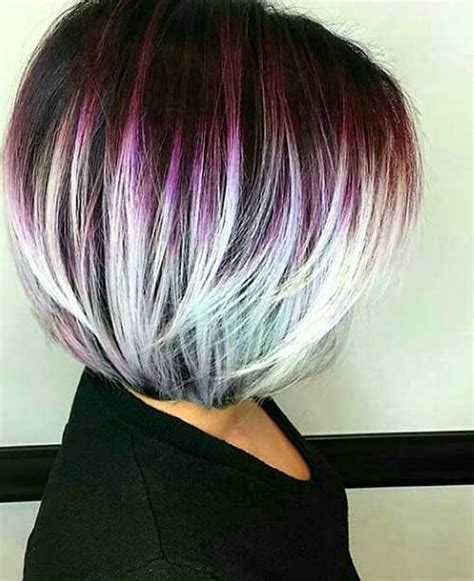 Unique Hair Colors On Short Haircuts