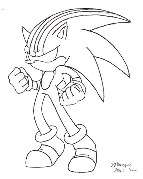 Darkspine Sonic Free Colouring Pages
