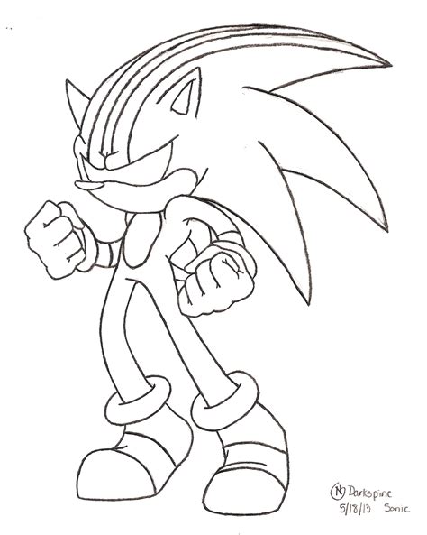 Dark Sonic Coloring Pages Sketch Coloring Page