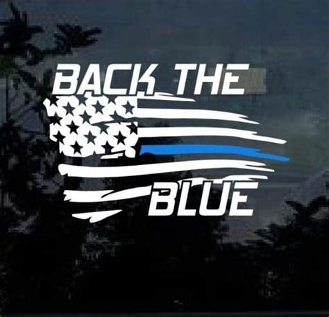Back The Blue Decal Sticker Midwest Sticker Shop