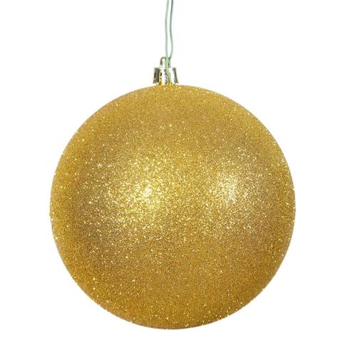 Vickerman 446492 Gold Colored Christmas Tree Ball Ornament 999