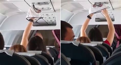 Female Passenger Dries Her Knickers On Plane Air Vent