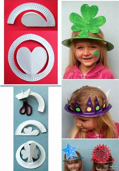 Kids Funny Party Hat From Plastic Plate Funny Hats Diy Crazy Hats