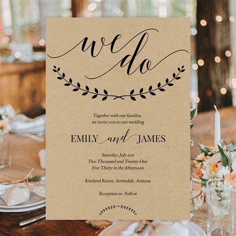 A wedding is one of the most beautiful and holy occasions of one's life. Wedding Invitation Template Rustic Edit Online, Download ...