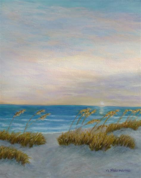 Beach Sunset Painting Amber Palomares Coastal And Nature