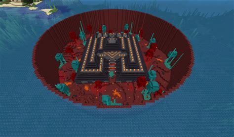 Finally I Completed My Nether Themed Ocean Monument Rminecraft