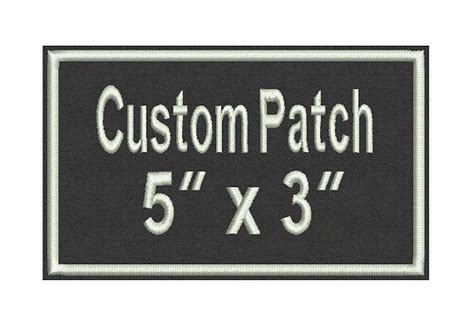 Custom Embroidered Patch 5 X 3 Name Patch Iron Etsy Custom