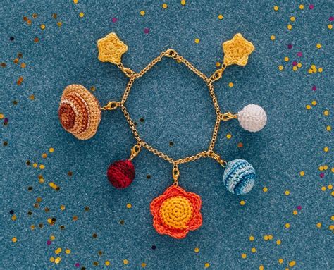 Crochet Charm Bracelet You Are My Universe Crochet Accessories