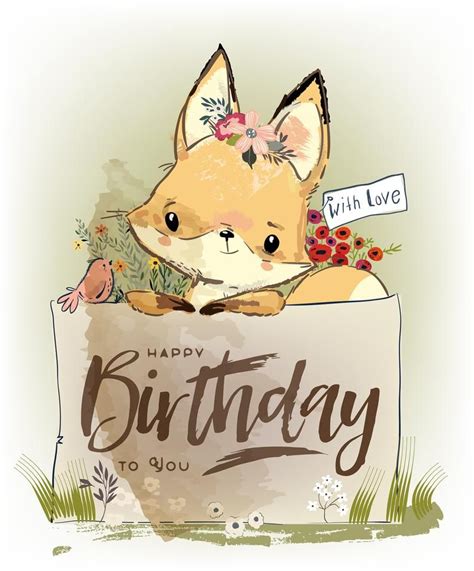 Lovely Fox Clipart Digital Collection Cute Animals Etsy Happy