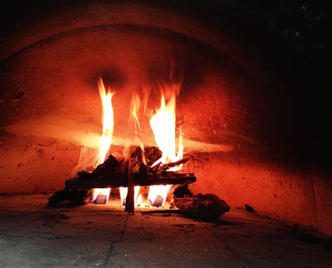 Free Pizza Oven Fire Stock Photo