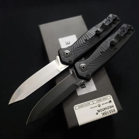 Benchmade Mediator Auto 85518551bk Folding Knife 330 S90v Plain Blade