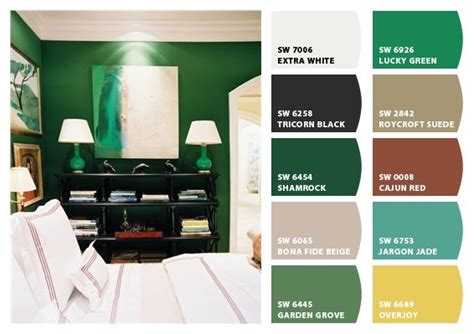 Sherwin Williams Shamrock Emerald Green Paint Green Palette Green