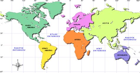 Dunya Kitalar Haritasi Boyama Sayfaları Dünya Haritası Akuninidik