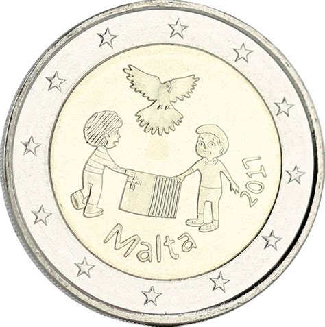 Pièce Malte 2 Euros Commémo Malte 2017 La Paix
