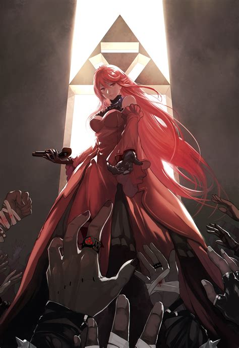 Female Anime Character Wallpaper Anime Redhead Pixiv