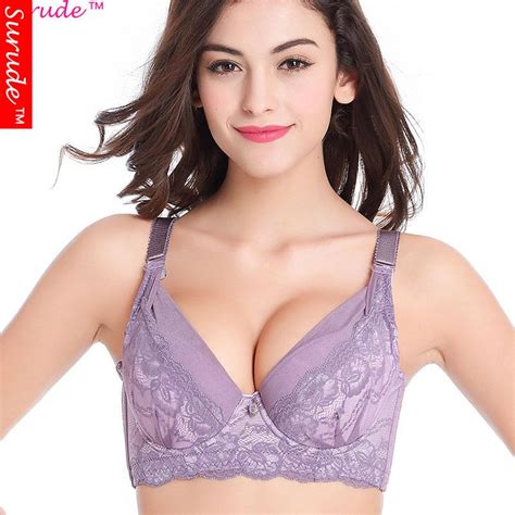 hot sexy push up women bras thin solid padded back closure lingerie breathable soft cup bra