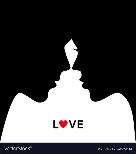 Kissing Couple In Love Royalty Free Vector Image