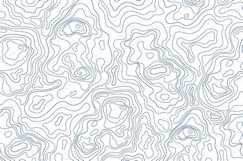 Topographic Map Seamless Pattern Monochrome Background Abstract Map