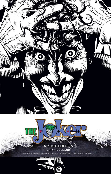 Dc Comics The Joker Hardcover Ruled Journal Artist