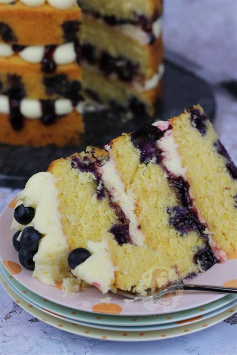 Lemon And Blueberry Cake Janes Patisserie