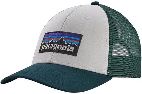 Patagonia P 6 Lopro Low Crown Trucker Cap White Piki Green