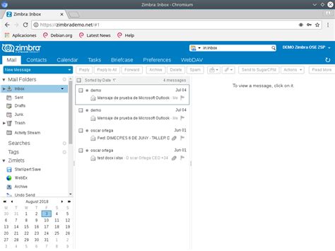 Zimbra Email Client Setup Screenshot Maintricks