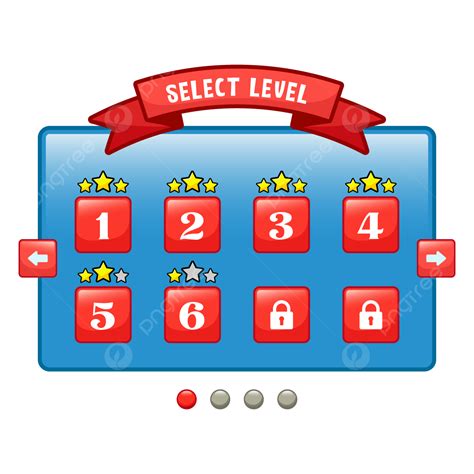 Level Select Vector Hd Png Images Game Select Level Cartoon Style