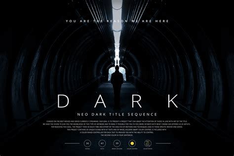 Neo Dark Title Sequence After Effects Template Filtergrade