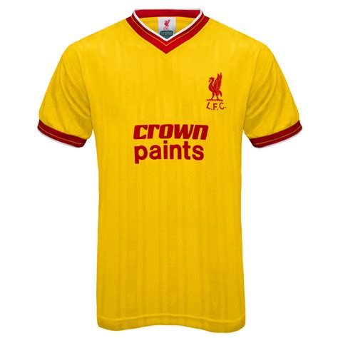 Liverpool Fc Official Football T Mens 1986 Retro Home And Away Kit