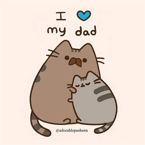 I 💙 My Dad Pusheen Cat Pusheen Cute I Love My Dad