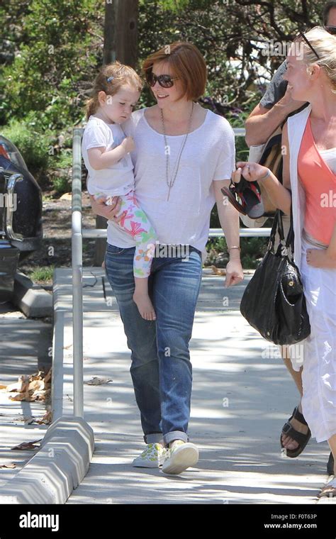 alyson hannigan takes her daughter keeva denisof to the park in brentwood featuring alyson