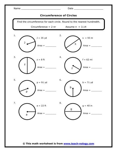 (there is a clean copy of the quiz located in the file cabinet at the bottom of this page if you want to use it to study). Circumference of a Circle worksheets | 7th Grade Standard ...