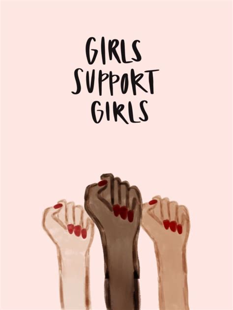 Girls Support Girls • Graphic Design By Creating Steph • Feminism Girl
