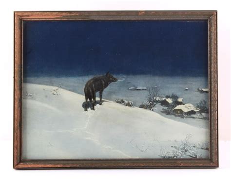 Alfred Wierusz Kowalski Lone Wolf Framed Print