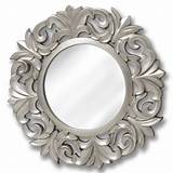Large Circular Silver Mirror Pictures