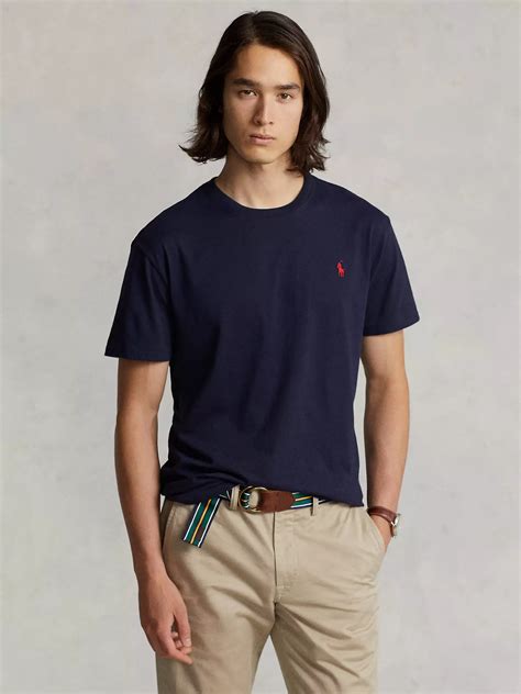 Polo Ralph Lauren Short Sleeve Custom Fit Crew Neck T Shirt Ink At John Lewis And Partners